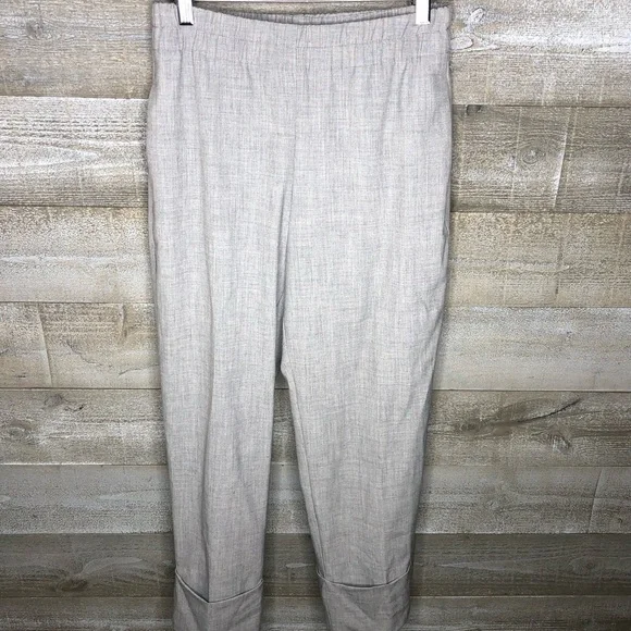 Zara grey work office career cuffed dress pants small